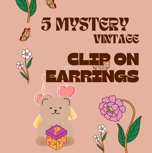 Mystery Vintage Clip-On Earrings Set 5 Pairs